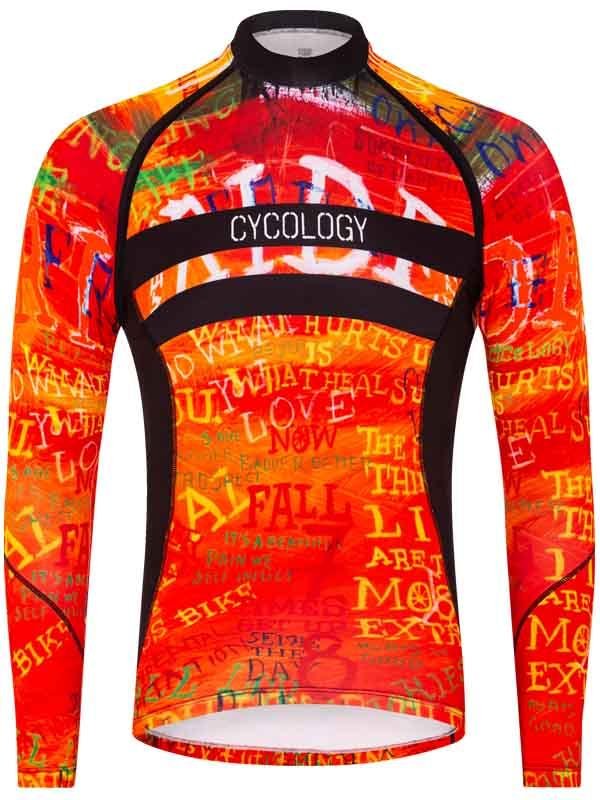 Ride Mens Orange Long Sleeve Cycling Base Layer | Cycology AUS