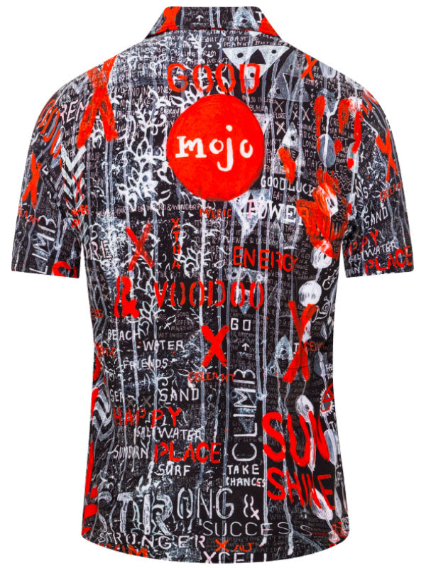 Mojo Men's Black Gravel Cycling Shirt back | Cycology AUS