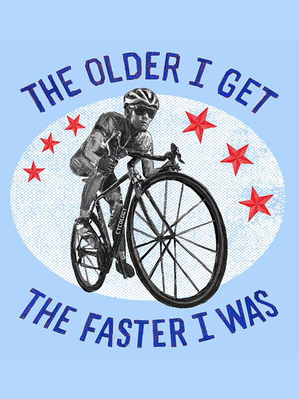 The Faster I Was Mens Grey Cycling T-Shirt