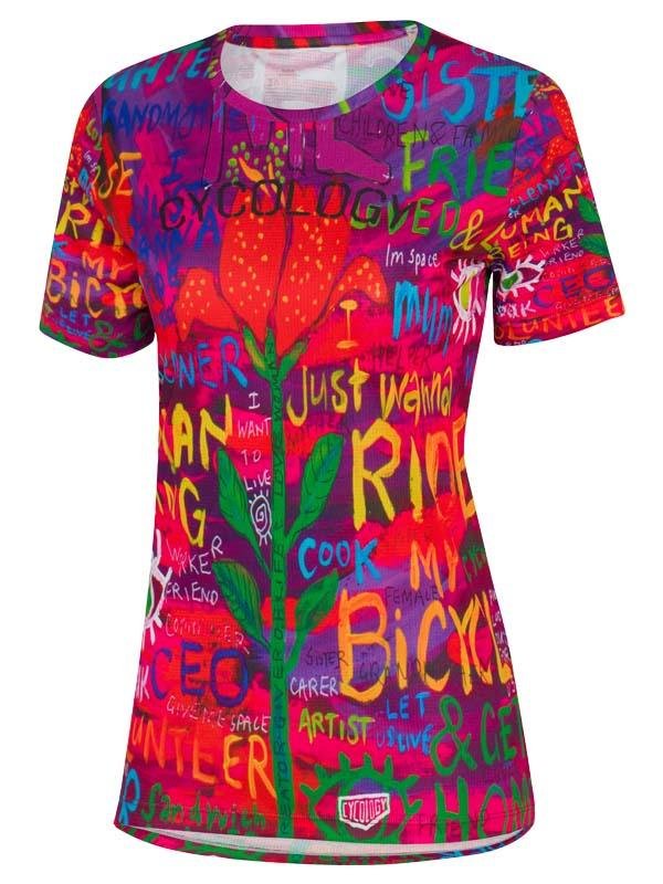 See Me Womens Pink Technical Cycling T Shirt | Cycology Clothing