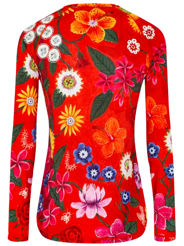 Aloha Red Women's Long Sleeve Mountain Bike Jersey | Cycology AUS