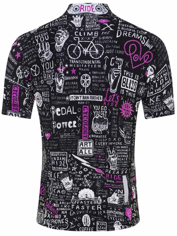 Bike Graffiti Men's Black Cycling Jersey | Cycology AUS