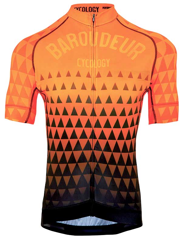 Baroudeur Mens Short Sleeve Orange Cycling Jersey | Cycology AUS