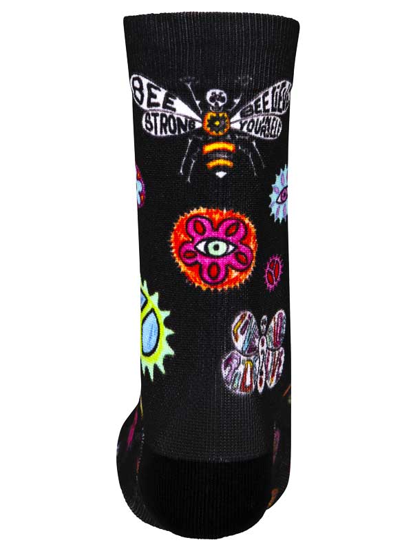 Boho Black Cycling Socks | Cycology AUS