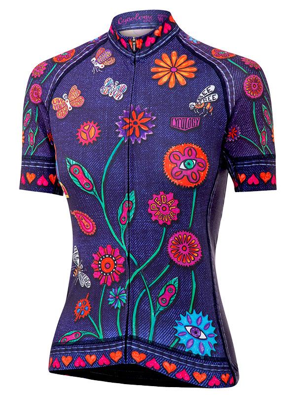 Boho Womens Blue Cycling Jersey | Cycology AUS