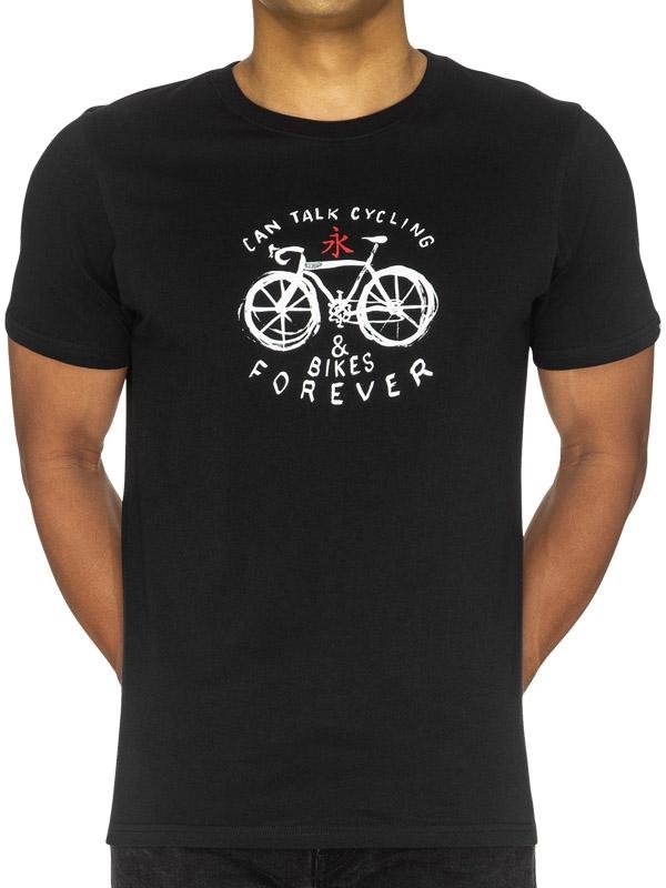 Can Talk Bikes Forever Mens Black Cycling T-Shirt | Cycology AUS