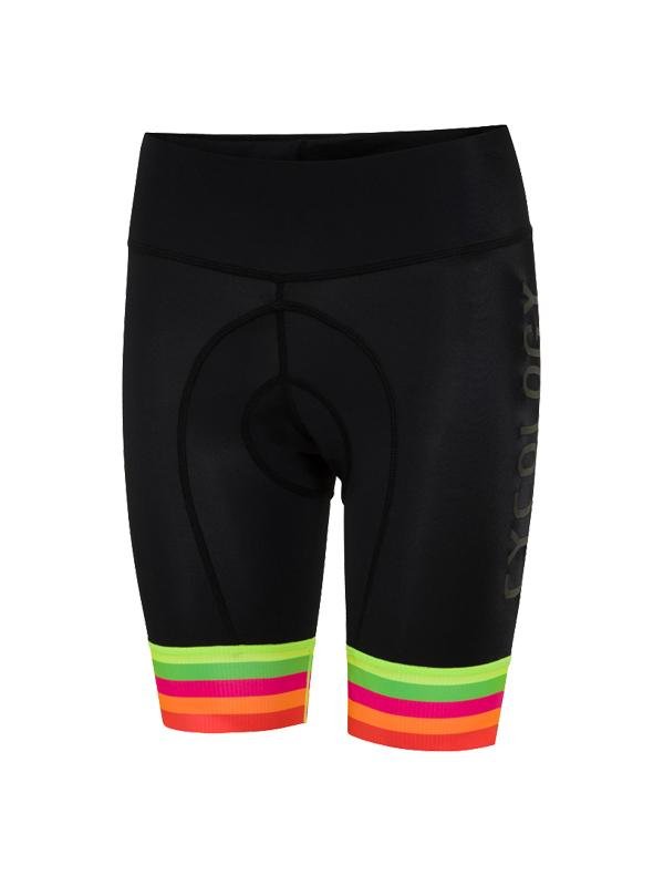 Cycology Womens Logo Black Multi Cycling Shorts | Cycology AUS