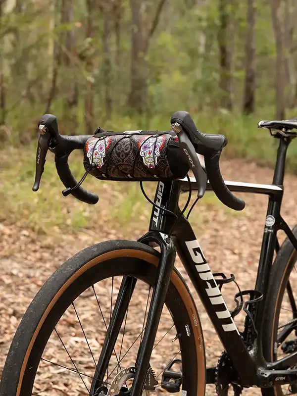 Day of the Living Black Bike Handlebar Bag | Cycology AUS