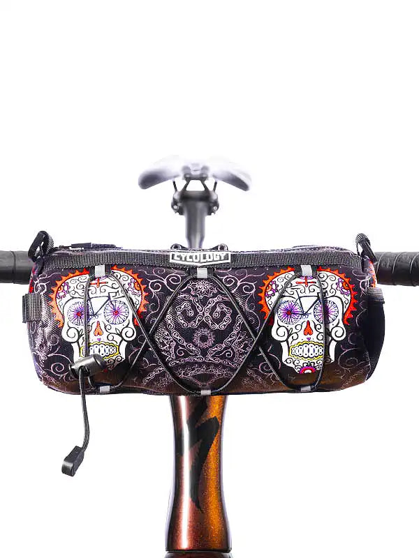 Day of the Living Black Bike Handlebar Bag | Cycology AUS