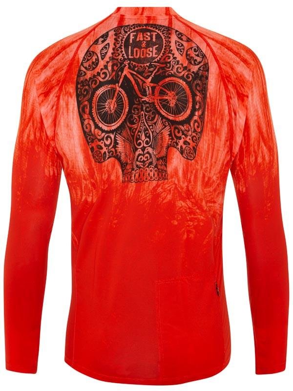 Fast and Loose Long Sleeve Red Mountain Bike Jersey | Cycology AUS