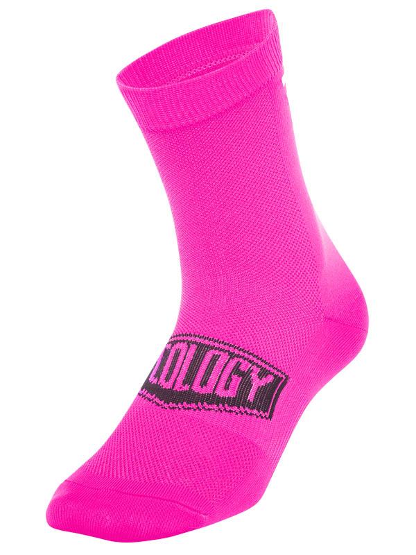 Cycology Pink Reflective Logo Cycling Socks | Cycology AUS