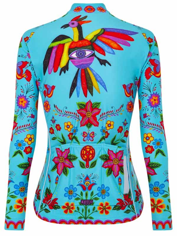 Frida Womens Aqua Long Sleeve Cycling Jersey | Cycology AUS