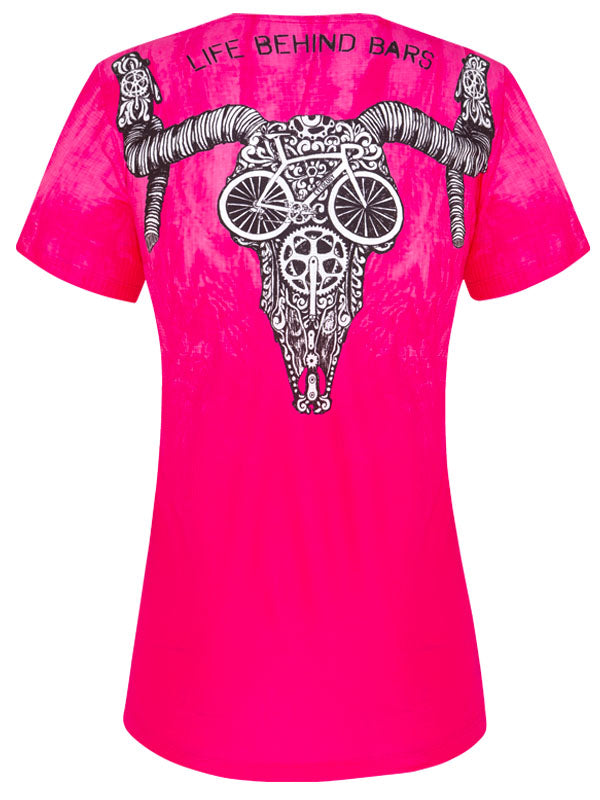 Life Behind Bars Womens Pink Technical T shirt | Cycology AUS