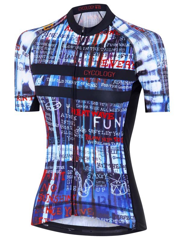 Motown Womens Blue Short Sleeve Cycling Jersey | Cycology AUS