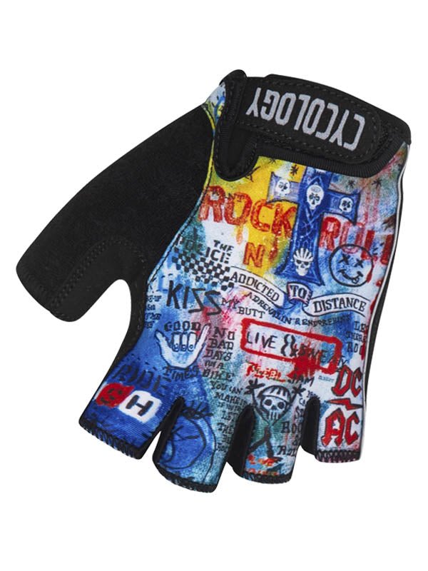 Rock N Roll Blue Cycling Gloves | Cycology AUS