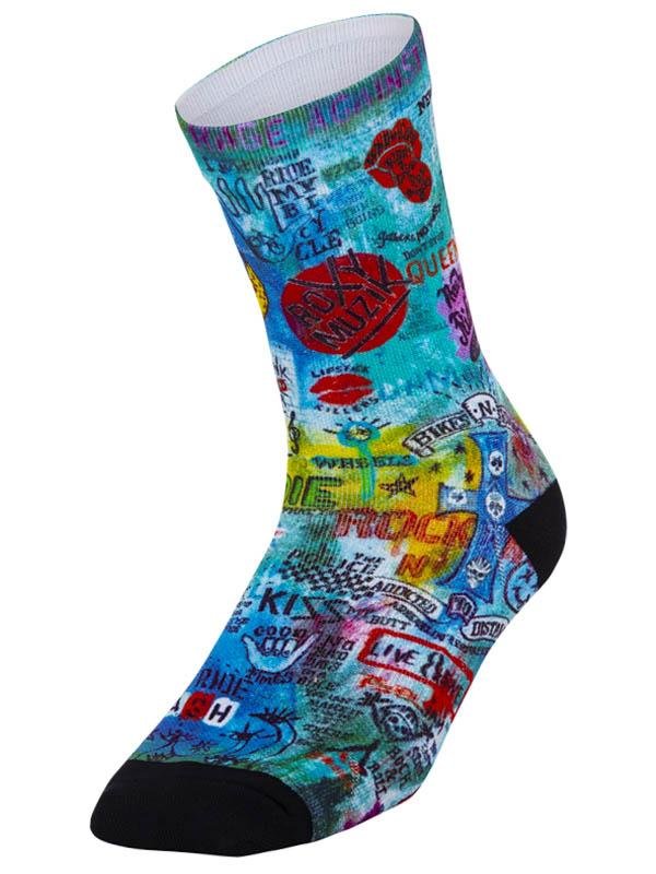 Rock N Roll Blue Cycling Socks | Cycology AUS