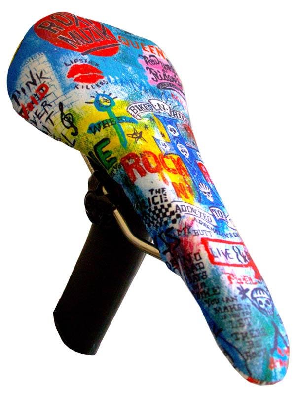 Rock n Roll Blue Bike Saddle Cover | Cycology AUS