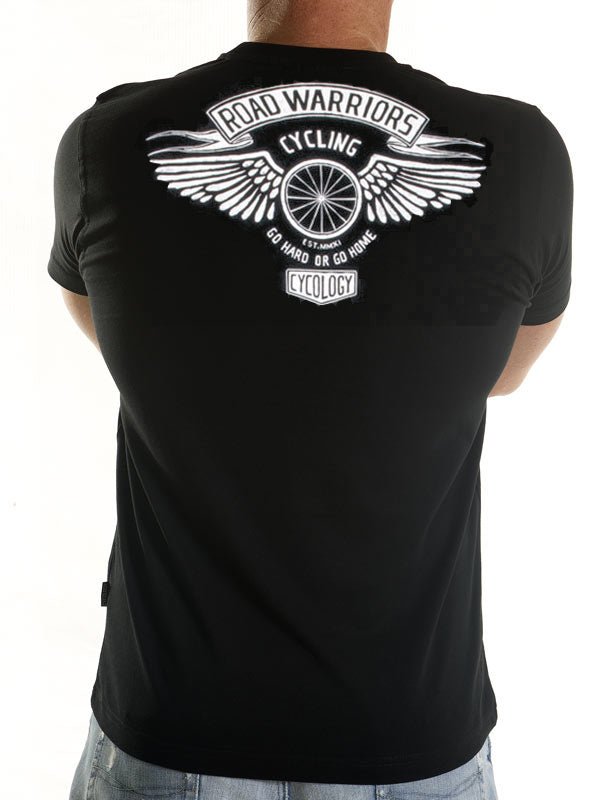 Road Warriors Mens Black Cycling T-Shirt | Cycology AUS