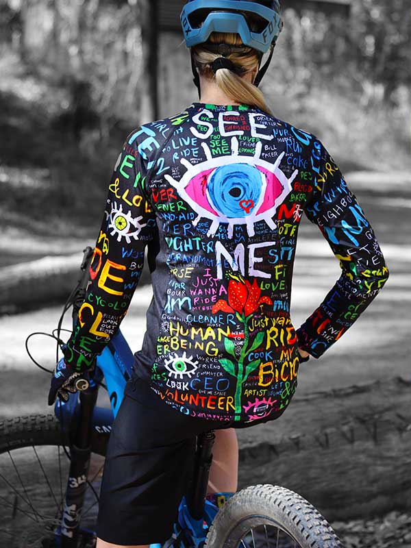 See Me Women's Long Sleeve MTB Jersey Black