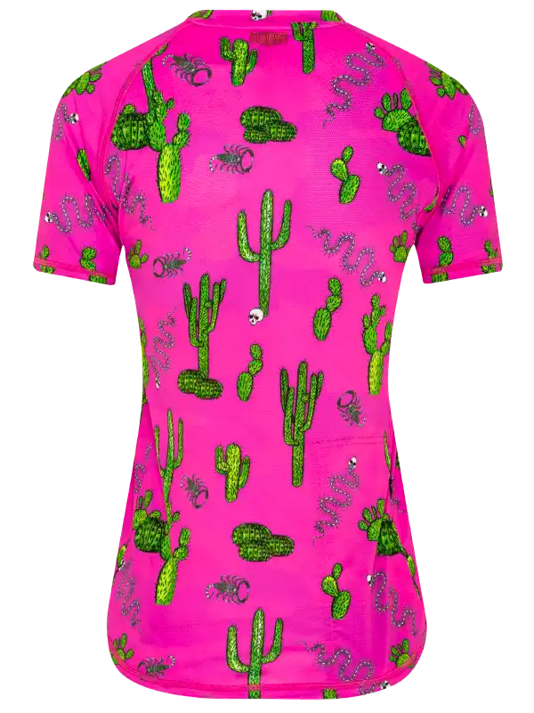 Totally Cactus Pink Women's Mountain Bike Jersey | Cycology AUS