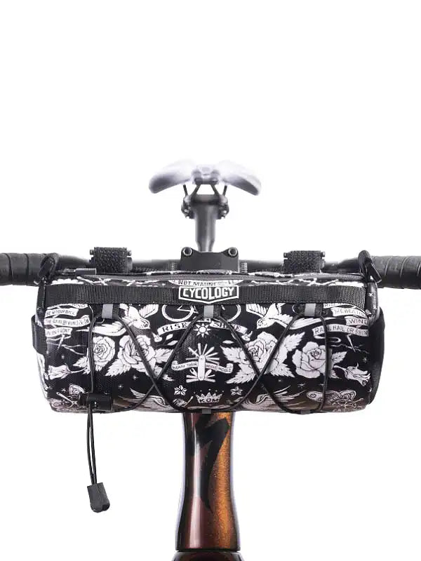 Velo Tattoo Black Bike Handlebar Bag | Cycology AUS