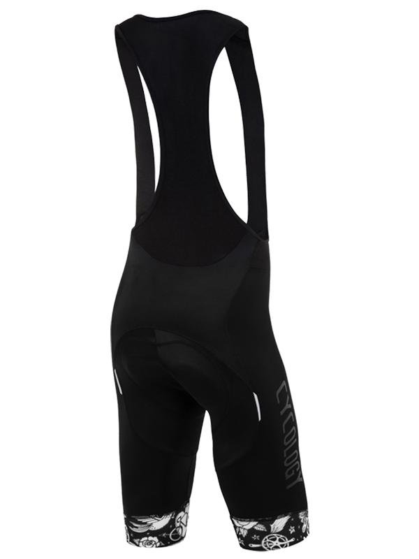 Velo Tattoo Mens Black Cycling Bib Shorts | Cycology AUS