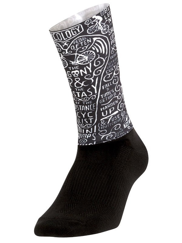 Wisdom Black Aero Cycling Socks | Cycology AUS