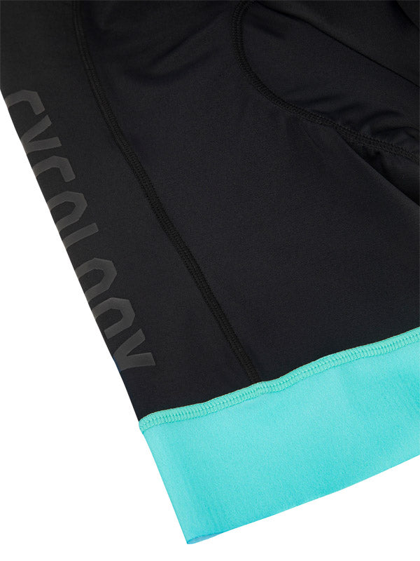 Cycology Women's Logo Bib Shorts Black/Aqua