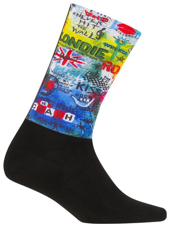 Rock N Roll Blue Aero Cycling Socks | Cycology AUS